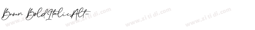 Brown BoldItalicAlt字体转换